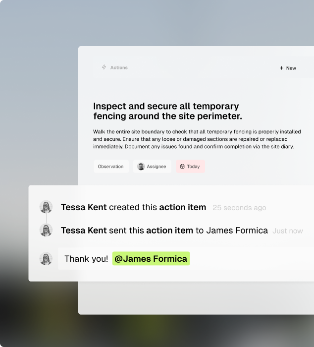 Integrated with checklists