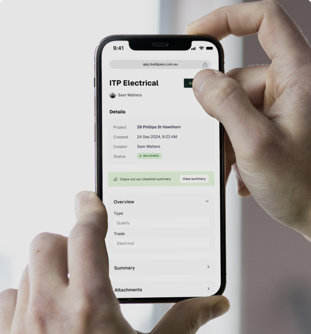Inspection Test Plans (ITPs) in Construction
