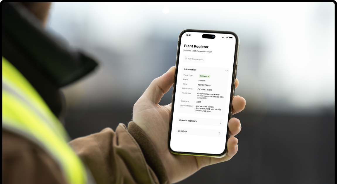 Plant & Equipment Register