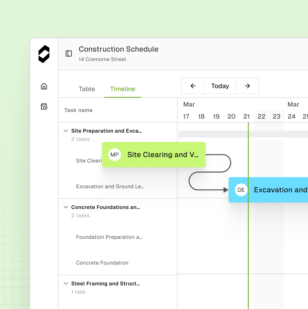 Construction scheduling software that plugs into your site’s operations